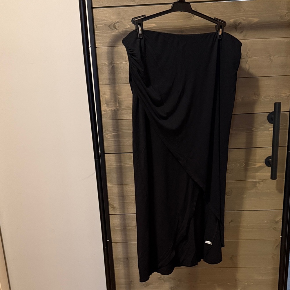 New York & Company Elegant Black Asymmetrical Skirt